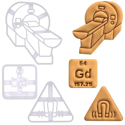 BAKERLOGY Set of 3 MRI Cookie Cutters
