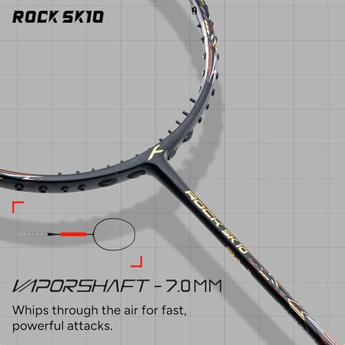 Image of Hundred Rock SK 10 Strung Badminton Racket with Full Cover
