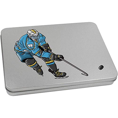 Azeeda 220mm 'Ice Hockey Player' Metal Hinged Tin/Storage Box (TT00143825)