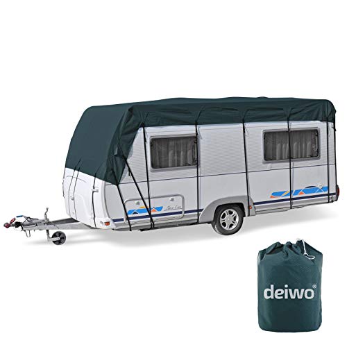 Wohnwagen & Wohnmobil Schutzdach | 9 x 3 m | vierlagig | wintertauglich | Midnight Olive