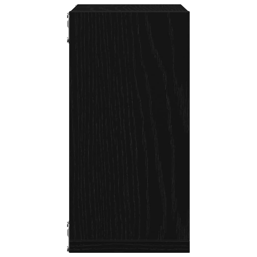 Gecheer Mensole a cubo da Parete, salvaspazio Funzionali 30x15x30 cm in Legno Tecnico Rovere Nero, mensole modulari per Soggiorno Camera da Letto Ufficio