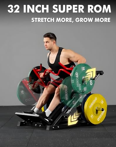 Mikolo Linear Row Machine, Back Workout Machine for Home Gym, Plate-Loaded Back Machine with Linear Bearing, Back Row Machine LAT Training Equipment SR06 Ultra