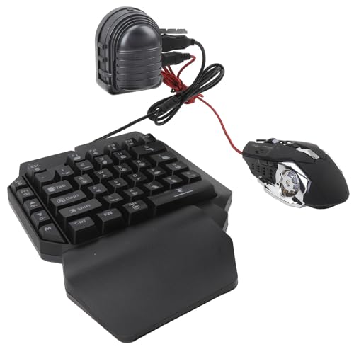 Combo de teclado y ratón para juegos de una mano: kit con conexión bluetooth para iOS