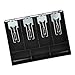 Cash Drawer Register Insert Tray Replacement Cashier Four Box with Metal Clip for Supermarket Hotel Hospital ABS Black White Pink 32.2 * 24.5 * 3.5cm (Black)
