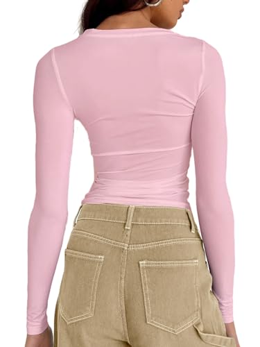 Image of Dwnval Womens Classic Short Sleeve Summer TOS Crew Neck Slim Fit Crop T Shirt