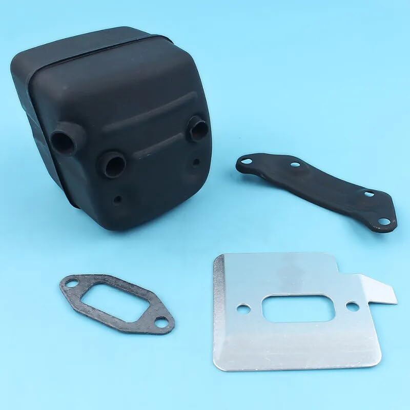Fricgore Piezas de repuesto para silenciador de escape Junta de soporte de refrigeración Kit de placa de enfriamiento para Husquarna 365 362 371 372