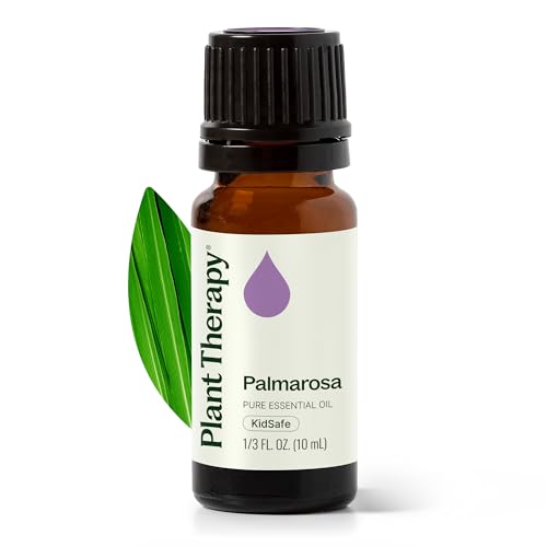Plant Therapy Palmarosa Essential Oil 10 mL (1/3 oz) 100% Pure, Undiluted, Natural Aromatherapy, Healthy Skin, Emotional Balance