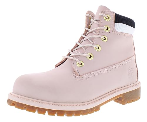 Image of Timberland Girls Big Kid Nubuck Booties Pink 6.5 Medium (B,M) Big Kid