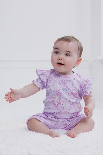 Image of Disney Girls' 2-Piece T-Shirt and Shorts Set for Baby & Kids | 2-Piece Coordinated Set, Comfortable Ribbed Knit, Easy Pull-On Elastic Waist, Soft Cotton Blend Fabric
