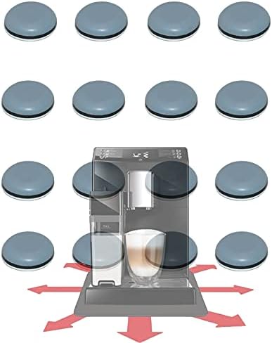 16 pcs small appliance rollers slider rubber Self Stick sliding tray for coffee maker air fryer countertop rolling sliders glide moving mat kitchen appliances,0.87〞REUU Reusable Surfaces slide pads