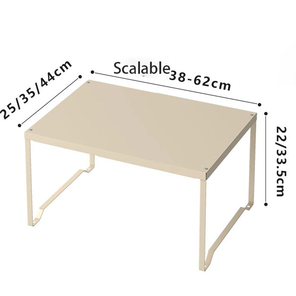 Ripiano Espandibile per Armadio e Mobile Cucina,Scaffale Telescopico Estensibile per Armadio,Organizer per Armadio,Lunghezza Regolabile 38-62 cm,Supporto per Scaffale,Antiruggine