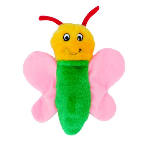 ZippyPaws - Crinkles, Squeaky Plush Small Dog Toy - Butterfly