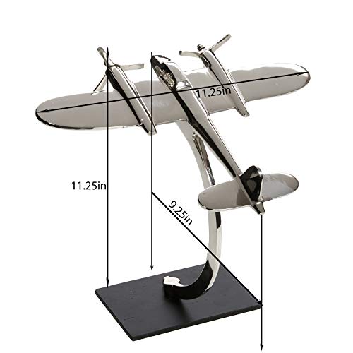 image for Hosley Mid-Century Modern Decorative Tabletop Sculpture Plane - Your C