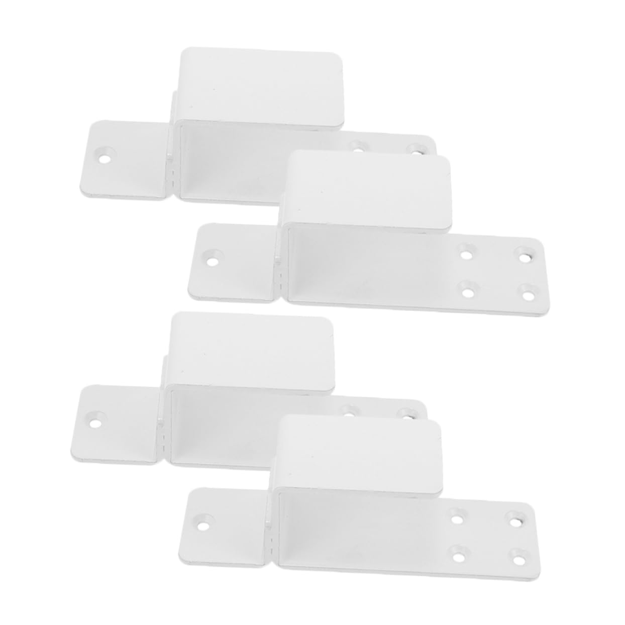 Support de Barre de Sécurité en Acier pour Porte, Design Épais en U, Stabilité Renforcée, pour Porte de Jardin ou Portail, Finition Blanche Minimaliste