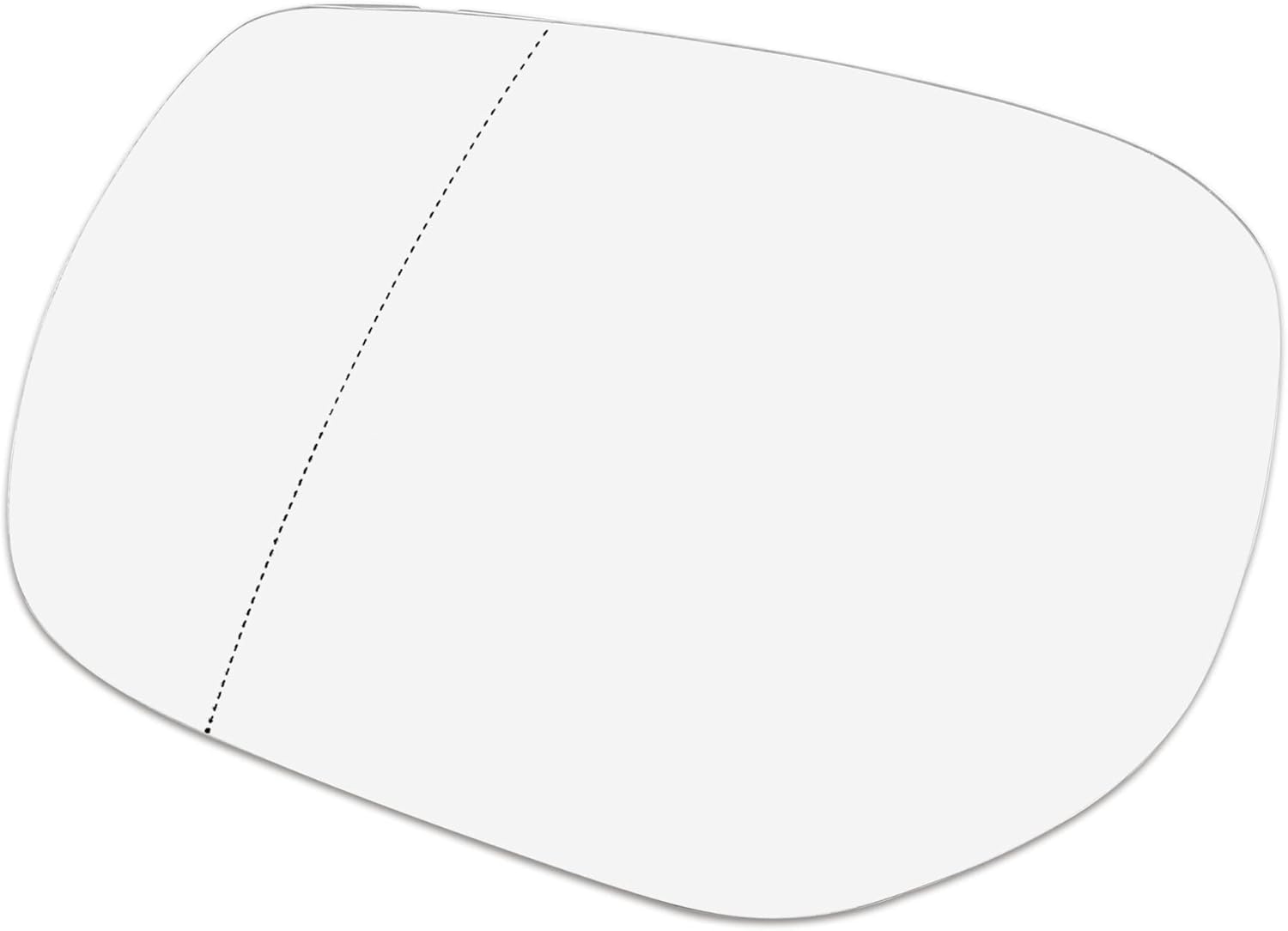 ACROPIX Left Driver Side Rearview Heated Mirror Glass Replacement Fit for Infiniti Q50 with Backing Plate - Pack of 1 White Glass