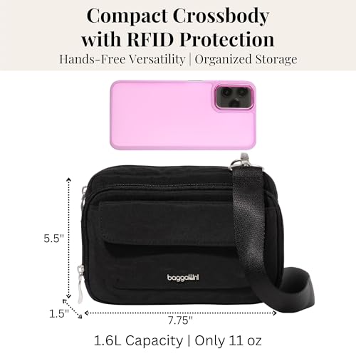 Image of Baggallini womens Modern Double Zip Crossbody