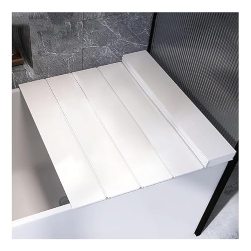 Funda plegable para bañera con persianas de PVC resistente al polvo y soporte de tablet 2