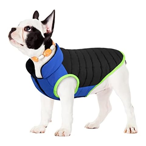 Buddypuppy Dog Coat Waterproof, Warm Dog Jacket with Harness Hole, Dog Winter Coat Dog Puffer Jacket for Small Medium Dogs, Black, S Cover