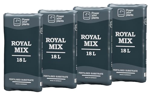 Terracult Royal Mix – Topfsubstrat mit Perlite, pH 5,6, Trichoderma, für gesundes Wachstum von Kulturpflanzen, Nährstoffversorgung bis zu 6 Wochen - 4x18 Liter
