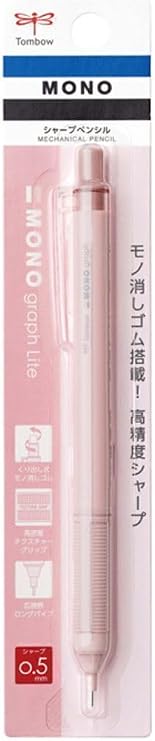 Tombow Mono Graph Lite Mekanik Kalem | 0,5 mm | Gri Pembe [DPA-122G]