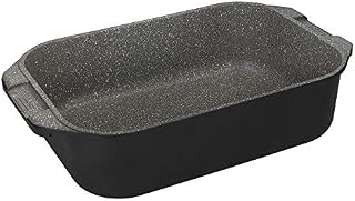 MasterClass Deep Cast Aluminium Roasting Tin, Lightweight Roasting Tray with Handles, Oven and Induction Safe, 41 x 26 cm, Black