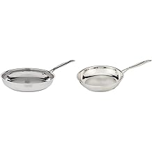 Cuisinart 722-24 10-Inch Chefs-Classic-Stainless-Cookware-Collection, Open Skillet & 722-20 8-Inch Chefs-Classic-Stainless-Cookware-Collection, 8", Open Skillet