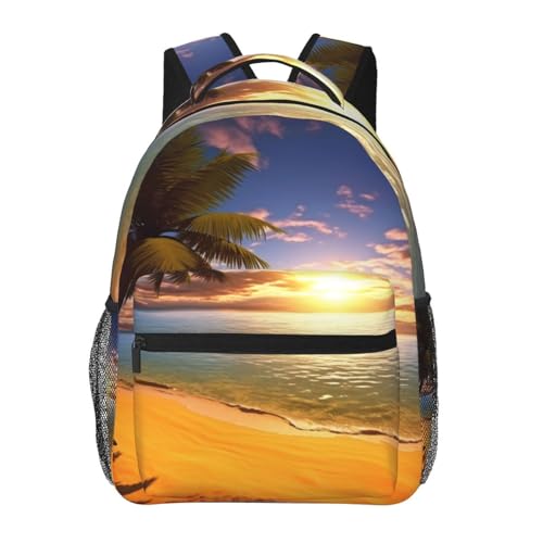 Sac à dos voyage ordinateur portable coucher de soleil grand volume