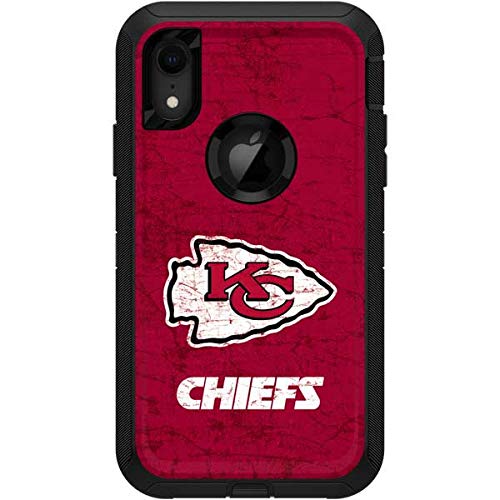 Skinit Decal Skin Compatible with OtterBox Defender iPhone XR - Officially Licensed NFL Kansas City Chiefs Distressed Design