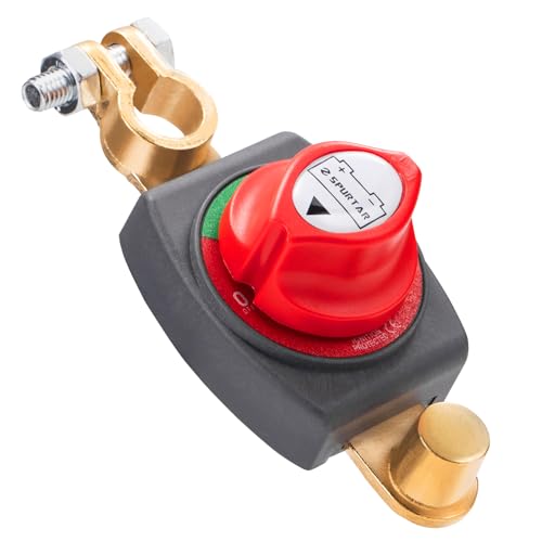 Spurtar Batterie Trennschalter 12V 24V 48V Top-Beitrag, Batteriehauptschalter 275A, Hochstrom für Auto, Fahrzeug, LKW, Schiff, Boot, ATV, Wohnmobil, Winde