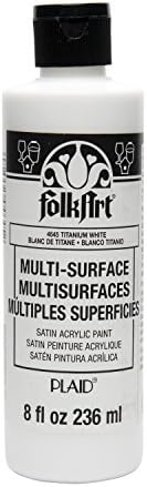 PLAID ENTERPRISES, INC. FA Multi Surface 8OZ Titan.WHTE, Titanium White, 8 Oz