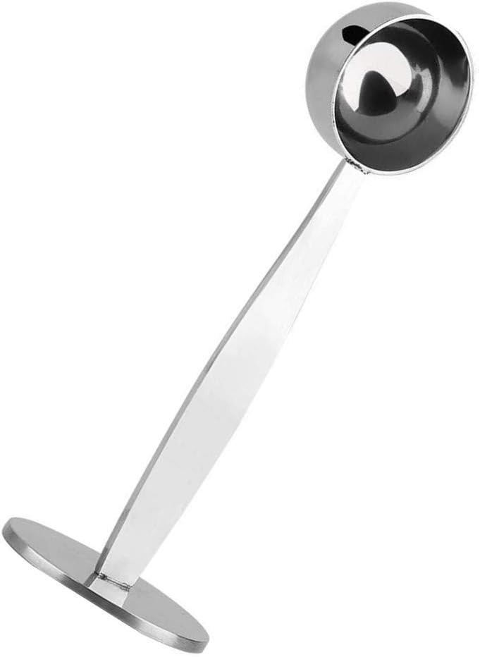 Coffee Scoop 2-in-1 Stand Coffee Measure Spoon Espresso Stamp Stainless Steel Coffee Scoop Measuring and Tamping Coffee Spoon