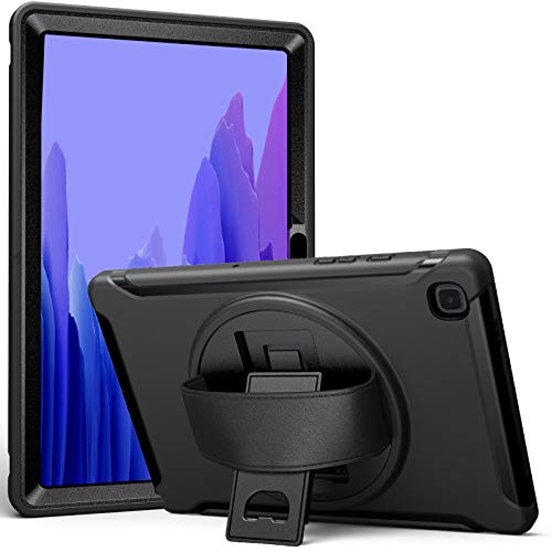 Hart Hülle für Galaxy Tab A7 10.4 Zoll 2020 (SM-T500/ T505/ T507) Stoßfest Ganzkörper Kind Schutzhülle mit 360 Drehständer, Heavy Duty Hybrid