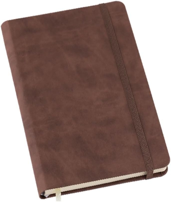 Caderno Moleskine Pequena Marrom 10x15 Com Pauta 80 Folhas Caderneta de Anotações Capa Emborrachada Bloco de notas (marrom)