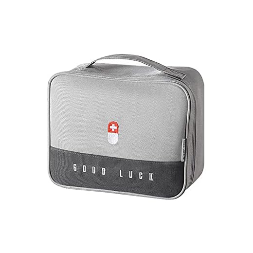 WIDIAN Organizador de remédios, caixa de medicamentos espessada de grande capacidade para casa, organizador portátil de remédios para viagem, caixa de medicamentos em camadas