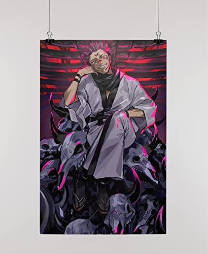 Image of AD INFINITUM Anime jujutsu kaisen 300 gsm Paper Wall Poster, Multicolor | 13 x 19 inches | (SUKUNA 5)