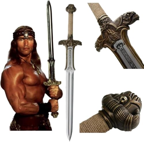 Conan The Barbarian Sword 42 Handmade Atlantean Swords 1095 Carbon Steel Brass Fittings Full Tang Leather Sheath Viking Real King Sword 7.5 lbs Gifts for Men (Conan Atlantean Swords)