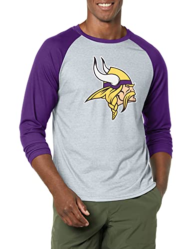 Camiseta raglán NFL para hombre con logotipo de equipo FOCO