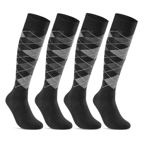 sockenkauf24 Lot de 4 paires de chaussettes hautes pour homme