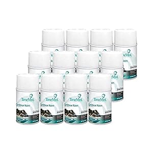 TimeMist Premium Metered Air Freshener Refills – Caribbean Waters – 7.1 oz (Case of 12) – 1042756 – Lasts Up To 30 Days and Neutralizes Tough Odors