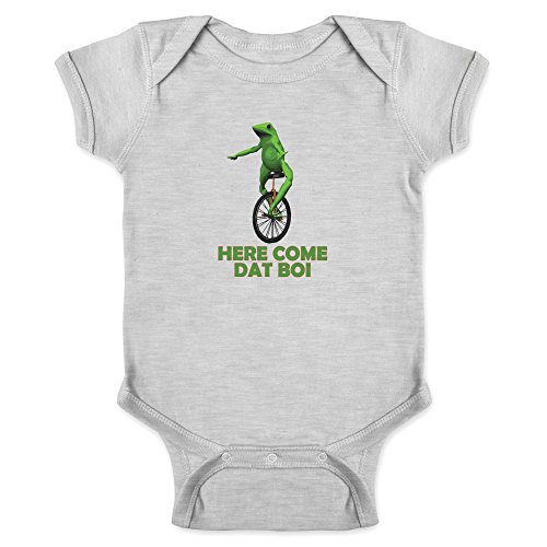 Pop Threads Here Come Dat Boi Meme Frog Funny Unicycle Infant Baby Boy Girl Bodysuit