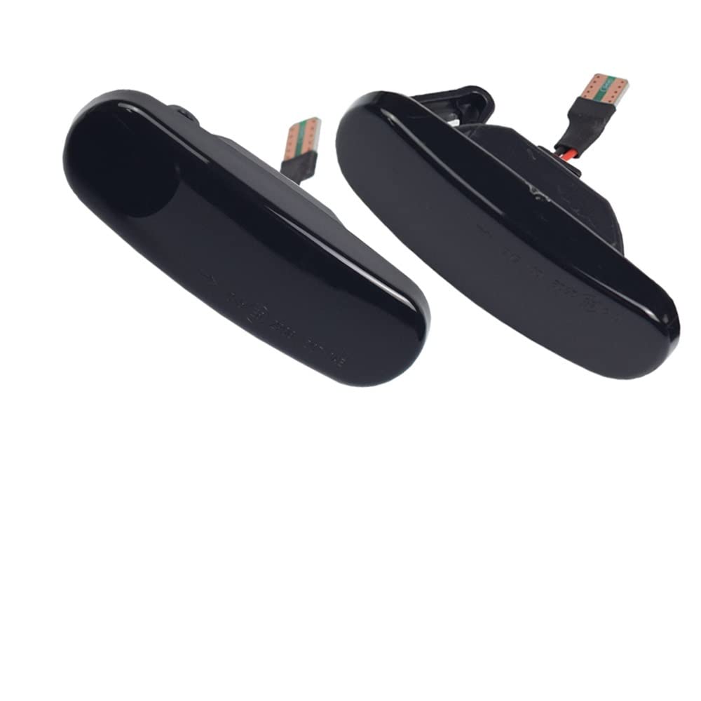 Dynamic Side Marker Light Repeater Lamp for Fiat Panda 169 Gragde Punto 199 Multipla 186 Stilo Mult 192 Fiorino Idea Linea(Dynamic Smoked Black)