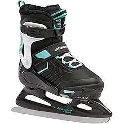Patines Hielo Bladerunner Rollerblade Bladerunner Ice Micro Ice XT - Patines de Hielo para niña, Talla Junior, Ajustables, Color Negro y Verde Azulado