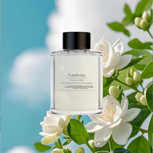 Smart Car Air Freshener Refill, 100 ML Car Diffuser Perfume, Lasts 4-6 months, Made with Natural Plant Extracts, French Imported Fragrance - Gardenia