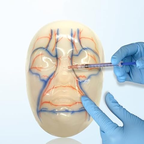 Facial Microcosmetic Training Model for Injection & Filler Practice – Skin Simulation Face for Teaching, Training, Cosmetic Procedure Learning, Injection Technique, Medical Aesthetic Practice Cover
