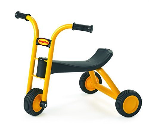 Image of MYRIDER Toddler Trike, Kids Tricycle for Preschool, Daycare, Playground Kids Tricycles, Rubber Tires, Yellow /Black, 8 inch Mini Pusher