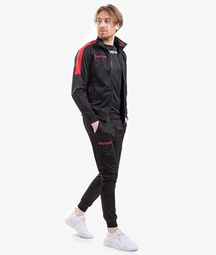 GIVOVA TUTA REVOLUTION TRIACETATO NERO/ROSSO Tg