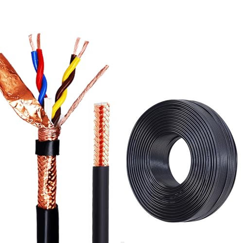 Cable blindado trenzado 4 C de 15 AWG con lámina y doble blindaje de baja interferencia