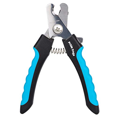 PrideDogs Krallenschere für Hunde & Katzen Krallenschneider Krallenpflege einfach & sicher - inkl. Abstandshalter Cover