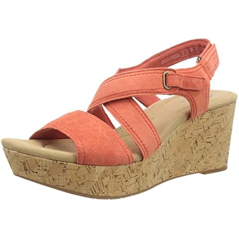 Clarks Women's Rose Erin Sandal in Orange Cover