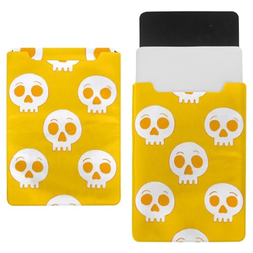 Funda para ordenador portátil de 35 x 25,9 cm con diseño de calaveras góticas